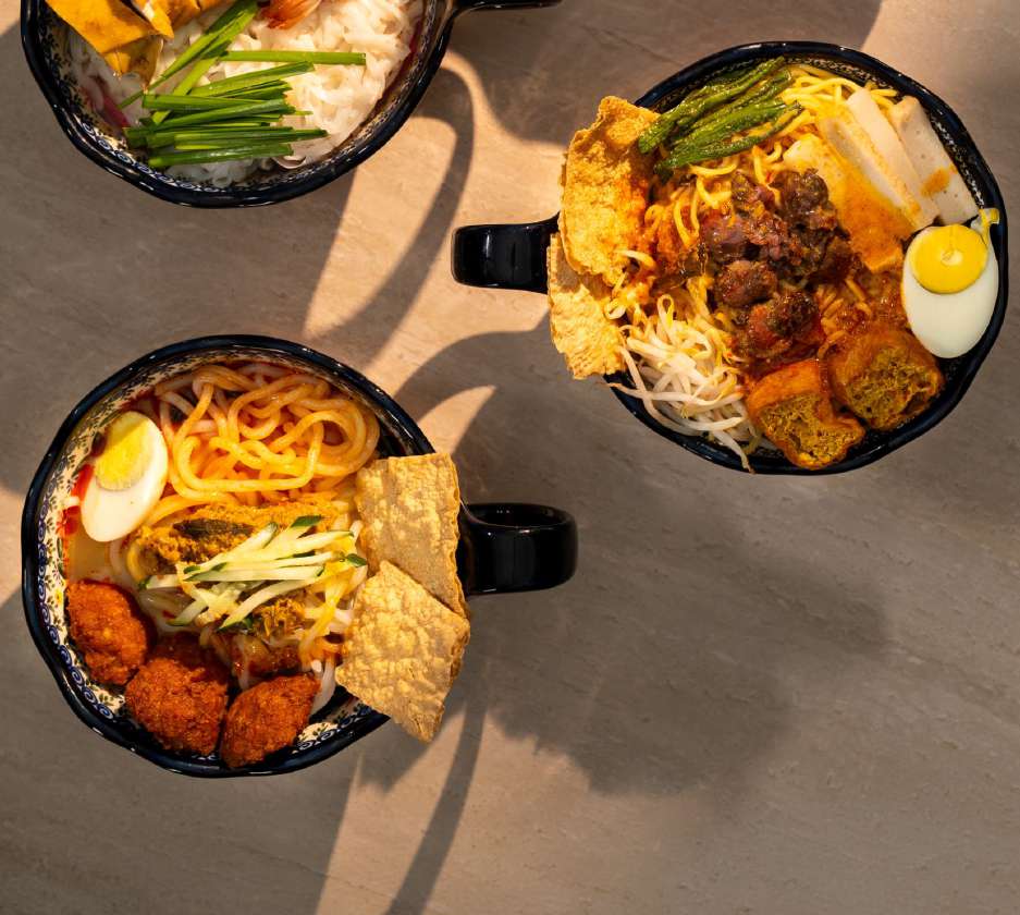 Curry noodles on heritage tiles