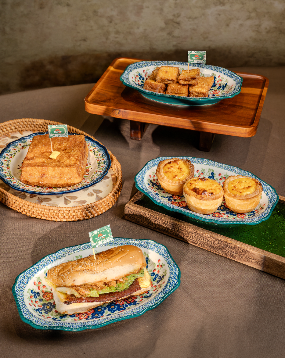 French toast, egg tarts and a kopitiam bun spread